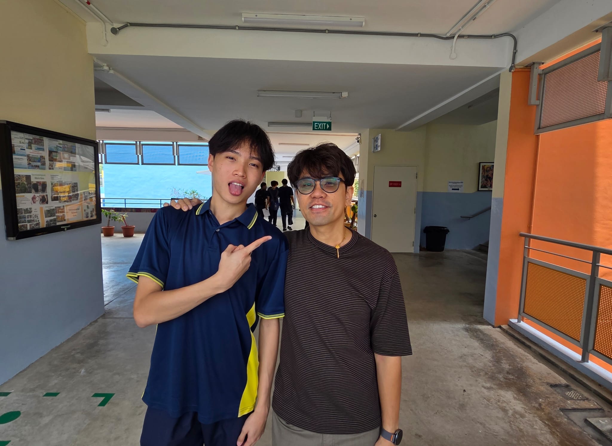 Klaus with his Prefectorial Board teacher